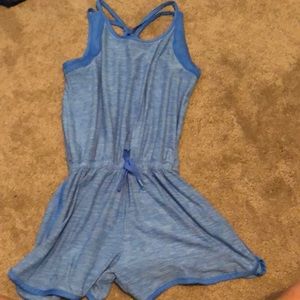 Blue athletic romper